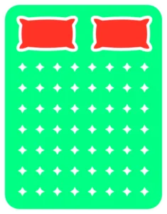 UK small double bed size graphic